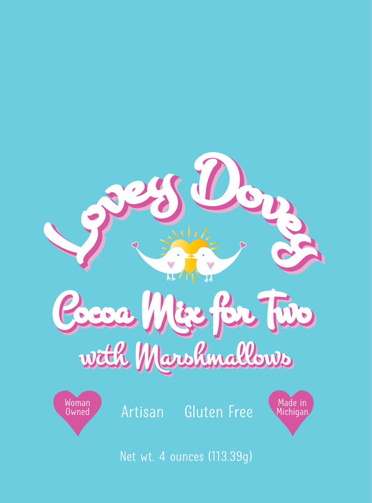 Lovey Dovey Cocoa Mix for Two with Marshmallows